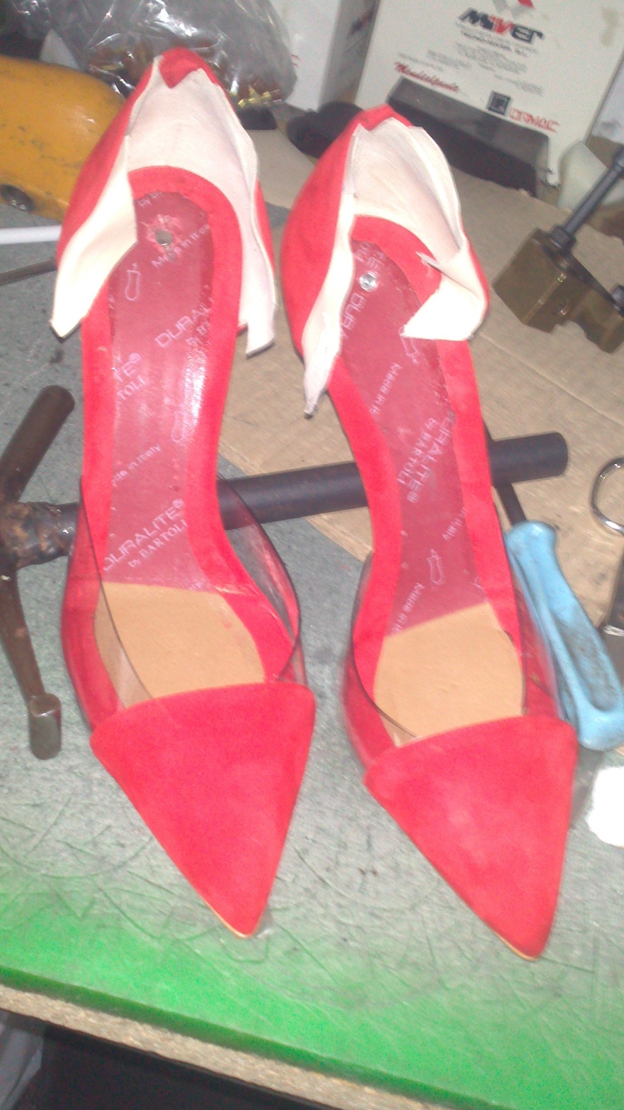 Francis Moleon Red Ankle Strap Pump In Progress