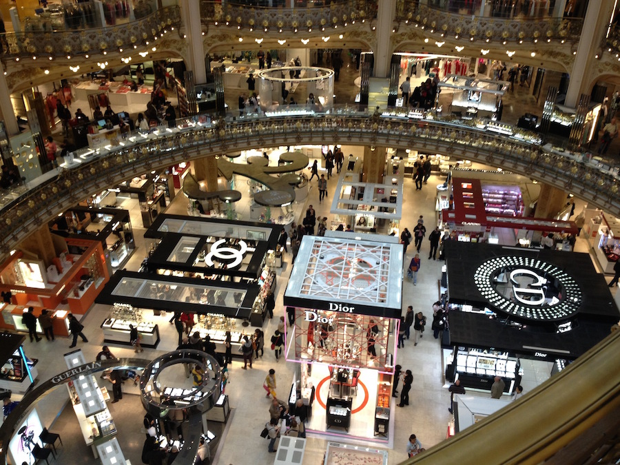 Gallery Lafayette Paris from Above
