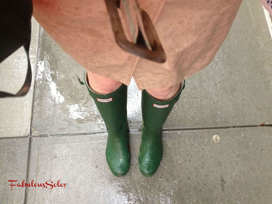 Hunter Wellies in Green - Fabulous Soles