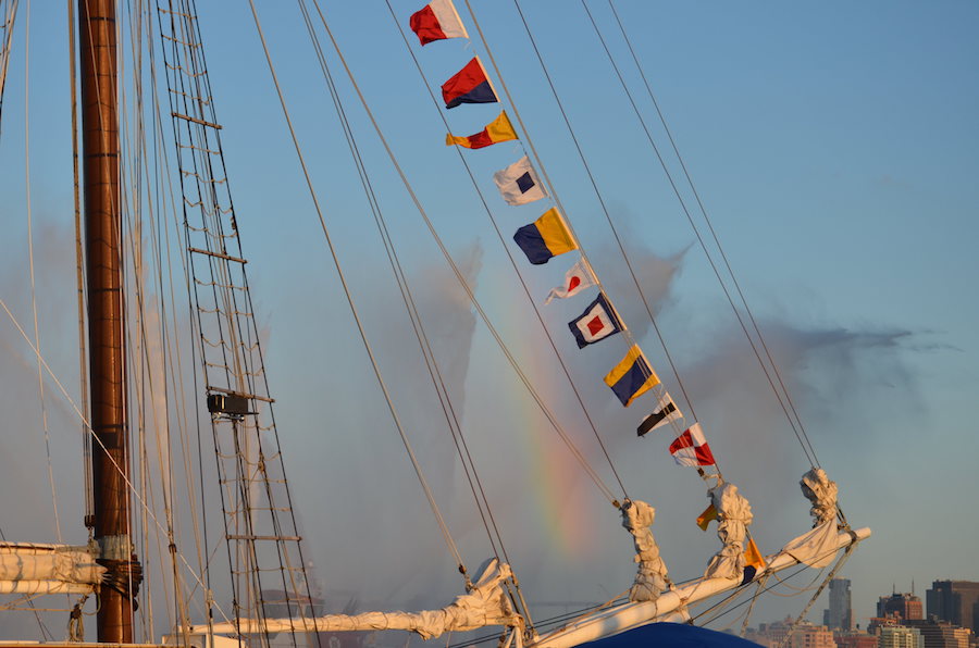 Mystic Sailboat Flags Hudson River