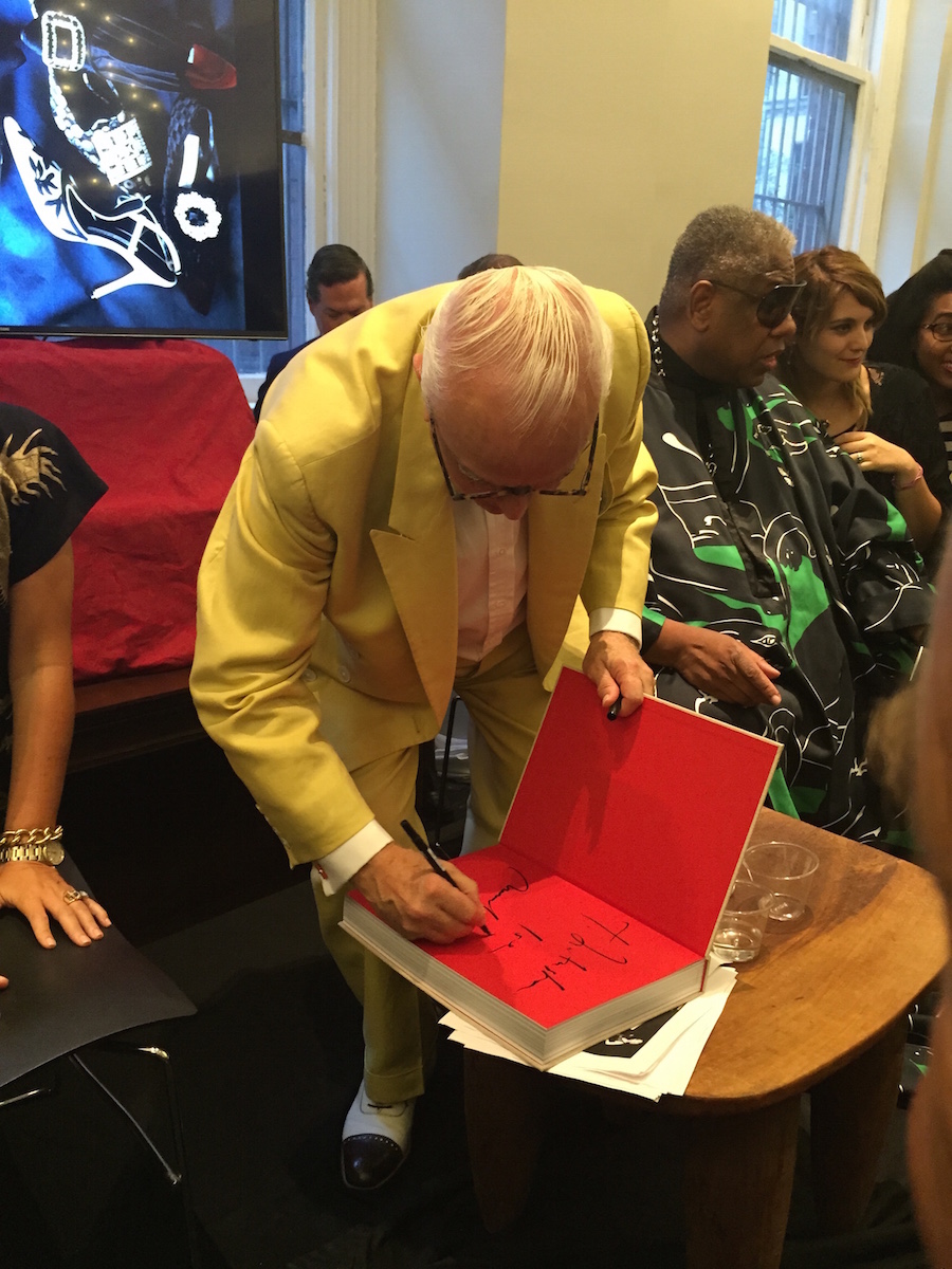 Manolo Blahnik Signing his book at Rizzoli